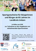 Poster Aktion Gesund älter werden im Landkreis Uelzen